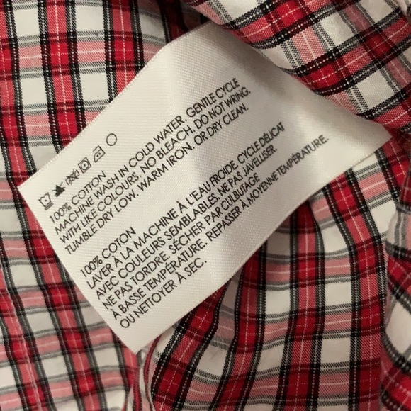 Club Monaco Plaid Cap Sleeve Shirt - Picture 7 of 7